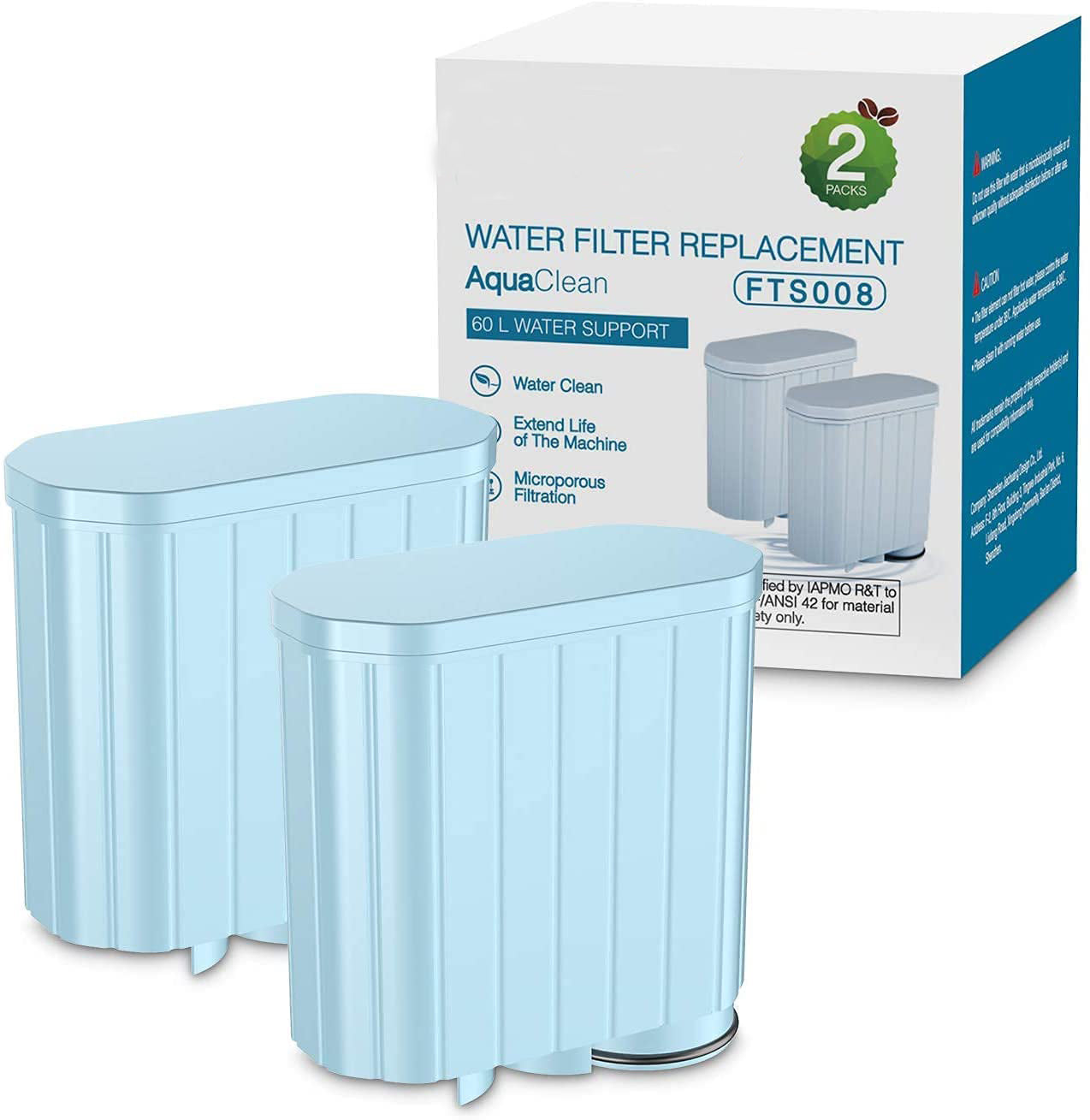 (2er Pack) Kaffeemaschinenfilter für Philips, CA6903 Aqua Clean Wasserfilter für Vollautomatische Kaffeemaschinen Spezieller Anti-Kalk-Wasseraufbereiter