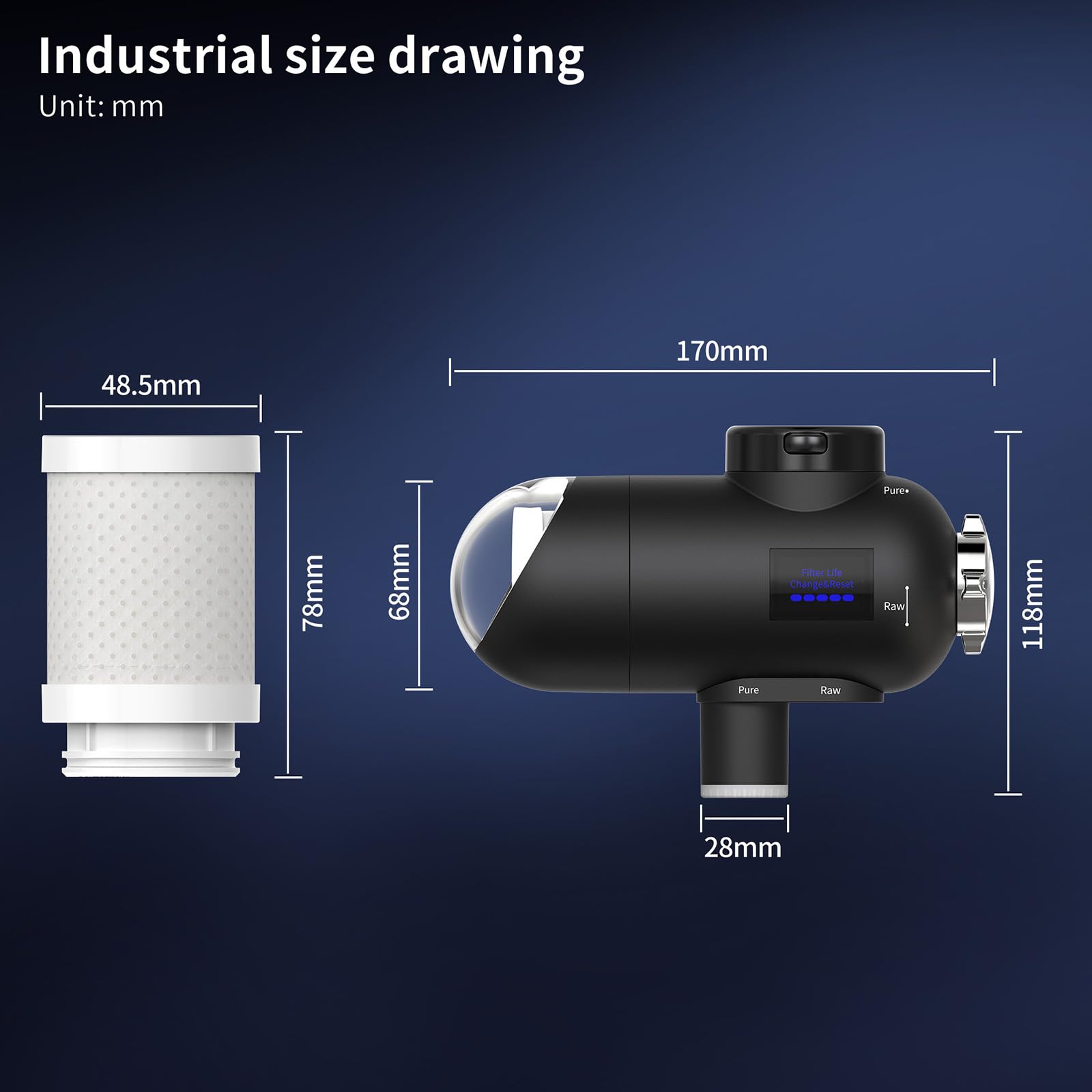 2025 HOMELODY Wasserfilter Trinkwasser mit LED Anzeige