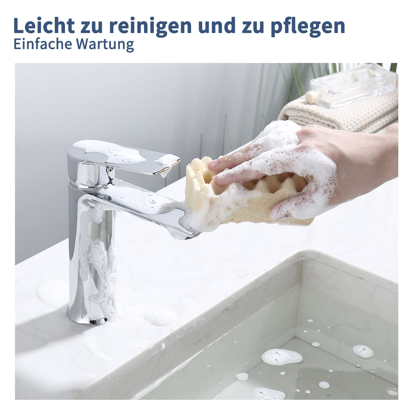 HOMELODY Wasserhahn Bad Waschtischarmatur Bad Armatur Mischbatterie Waschbeckenarmatur