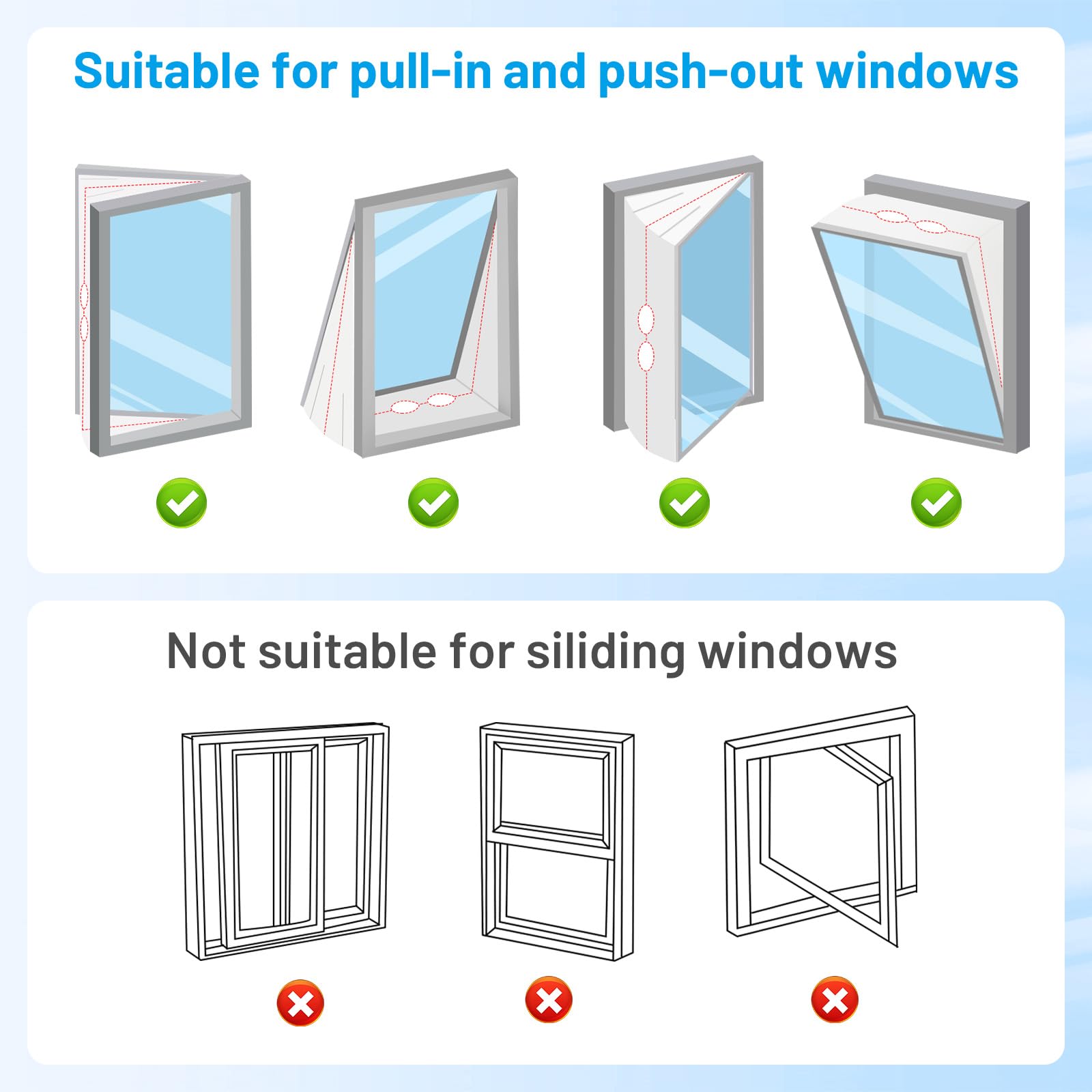 Fensterabdichtung für Mobile Klimageräte, 300CM Fensterabdichtung Klimaanlage für Klimaanlagen, Wäschetrockner, Ablufttrockner, Hot Air Stop zum Anbringen an Fenster, Kein Bohren, Weiß