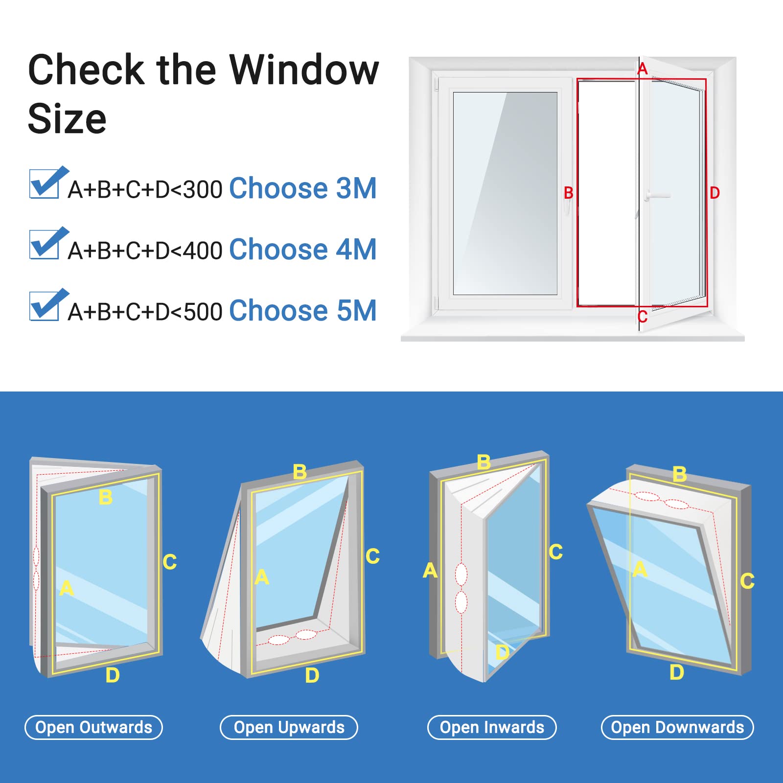 3M Fensterabdichtung, Dichtungsset, für Fenster, Klimaanlage, wasserdicht, Verschluss x 5, einfache und doppelte Schläuche verfügbar, ideal für Klimageräte und mobile Trockner